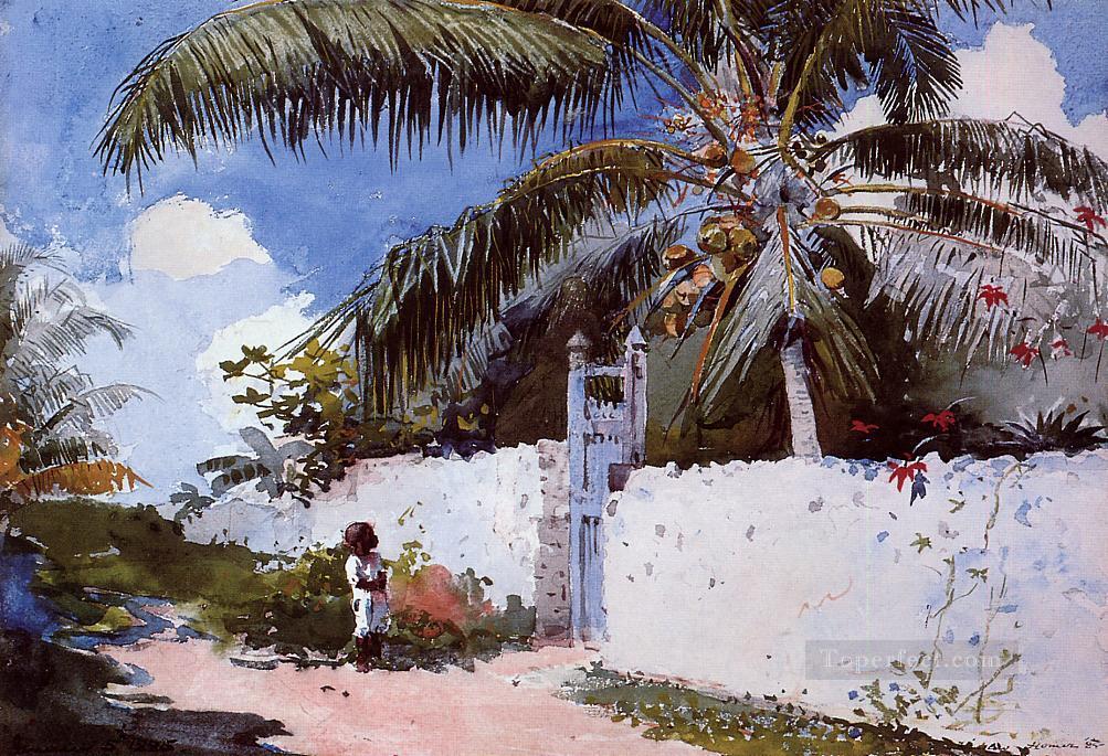 Un jardín en Nassau Winslow Homer acuarela Pintura al óleo